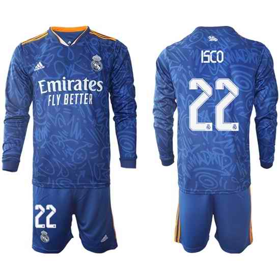 Men Real Madrid Long Sleeve Soccer Jerseys 525